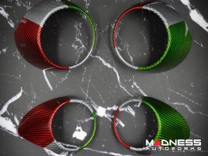 Alfa Romeo Giulia Interior Air Vent Trim Kit - Carbon Fiber - Front + Rear - set of 4 - Italian Theme